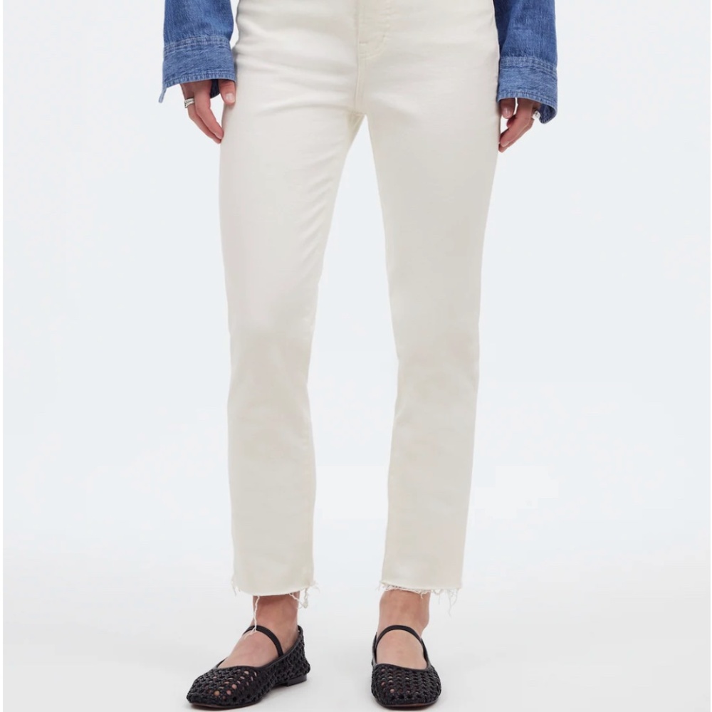 The Perfect Vintage Jean in Calabria Wash: Ripped Edition, Size 27, White